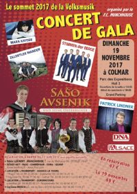 Réservez vos places pour le Concert Gala Volksmusik. Le dimanche 19 novembre 2017 à COLMAR. Haut-Rhin.  14H00